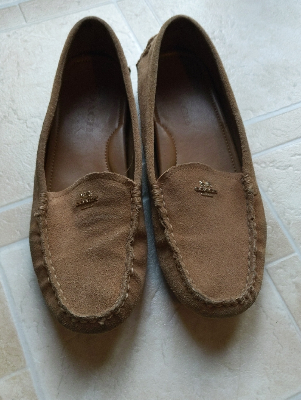 Coach Suede Loafers - Women's Size 7.5 - Picture 2 of 5